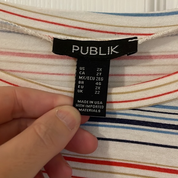Publik 2x 90s style striped top - Picture 5 of 7